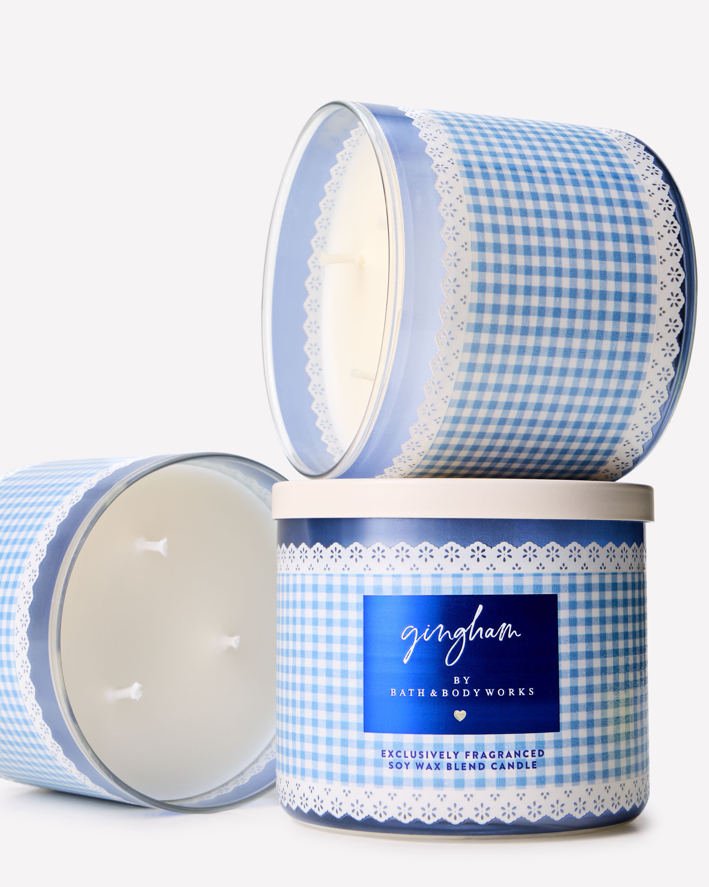 Gingham 3-Wick Candle - Image 2