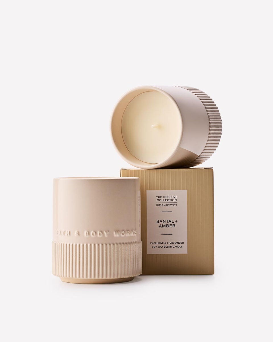 Santal + Amber Single Wick Candle - Image 7