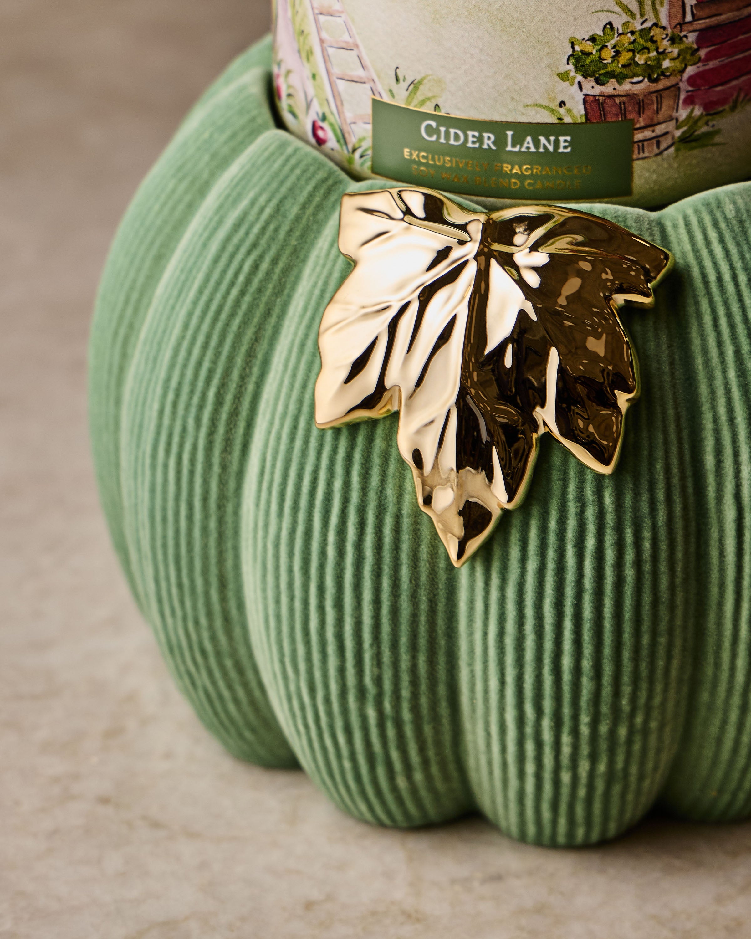Green Corduroy Pumpkin - Image 2
